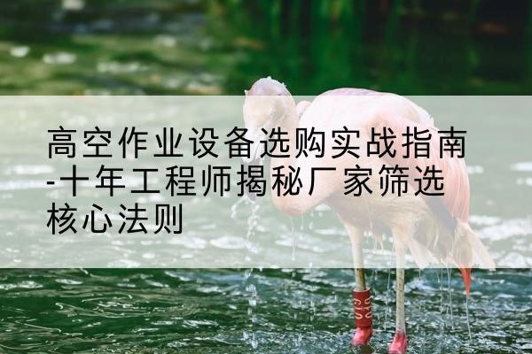象山剪叉式升降机厂家-高空作业设备选购实战指南-十年工程师揭秘厂家筛选核心法则